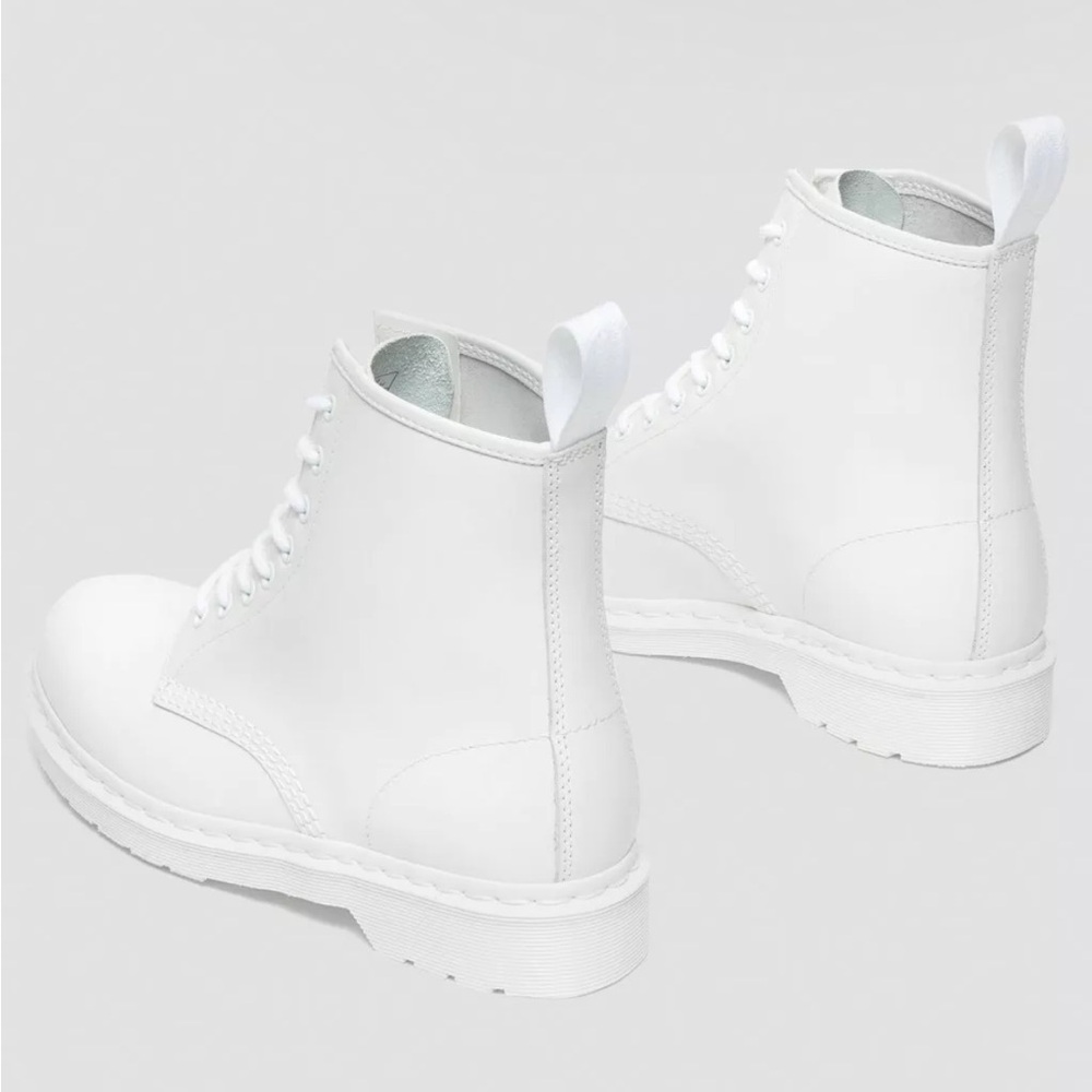Dr. Martens white 1460 MONO SLL UP BOOTS - Picture 3 of 7